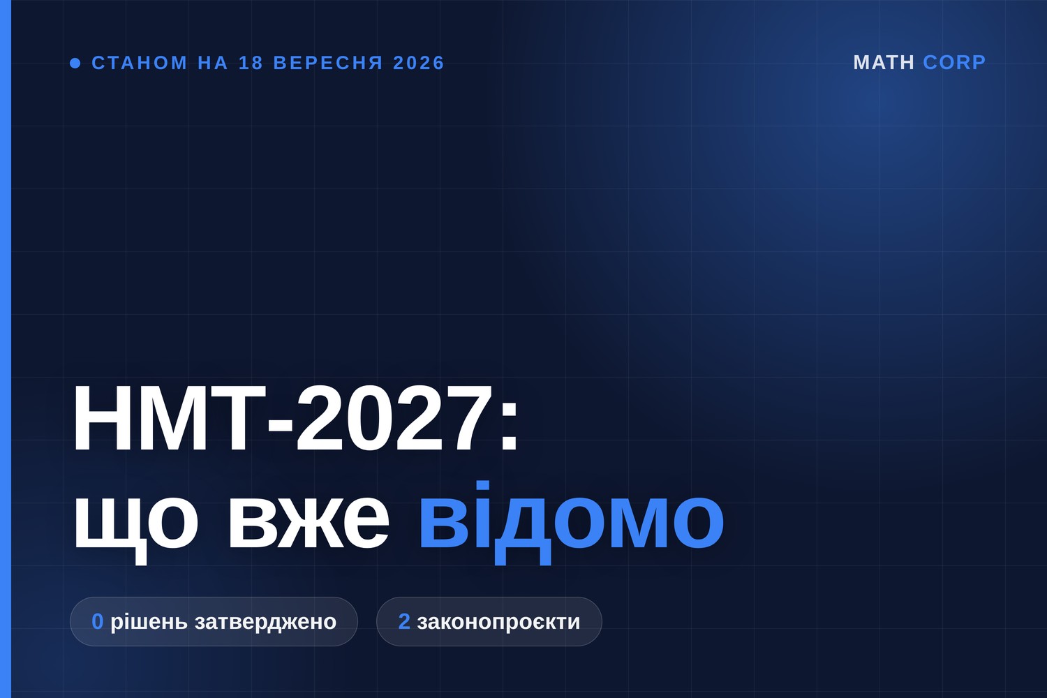 НМТ 2027: що вже відомо про предмети, формат і дати