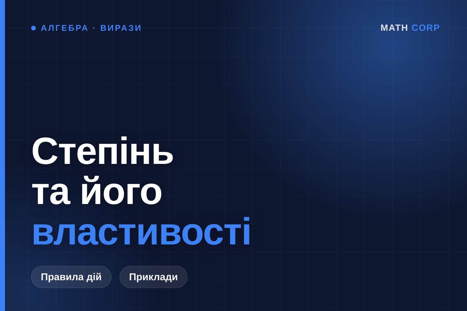Степінь і його властивості: усі правила з прикладами